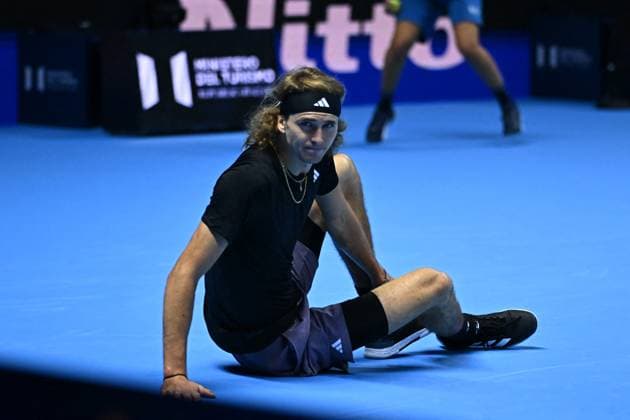 Nitto ATP, Tennis Herren Finals - Turin Alexander Zverev (GER) during his first round match at the 2023 Nitto ATP Finals in Turin, Italy, on November 13, 2023. Photo by Corinne Dubreuil ABACAPRESS.COM Turin Italy  Copyright: xDubreuilxCorinne ABACAx