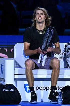 Nitto ATP, Tennis Herren Finals - Turin Alexander Zverev (GER) during his first round match at the 2023 Nitto ATP Finals in Turin, Italy, on November 13, 2023. Photo by Corinne Dubreuil ABACAPRESS.COM Turin Italy  Copyright: xDubreuilxCorinne ABACAx