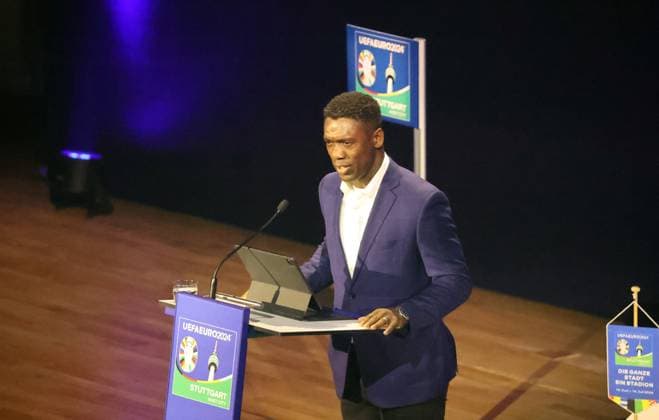 13 11 23 Podium Talk Diversity unites Germany, Stuttgart, 13 11 2023, Football, UEFA Euro 2024, Host City Stuttgart, Podium Talk Diversity unites Clarence Seedorf UEFA Ambassador