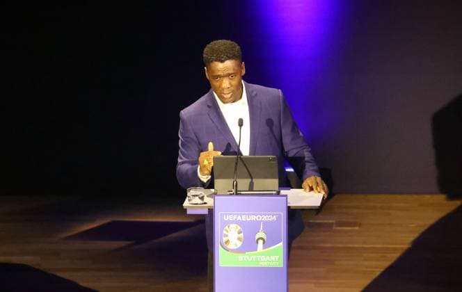 13 11 23 Podium Talk Diversity unites Germany, Stuttgart, 13 11 2023, Football, UEFA Euro 2024, Host City Stuttgart, Podium Talk Diversity unites Clarence Seedorf UEFA Ambassador