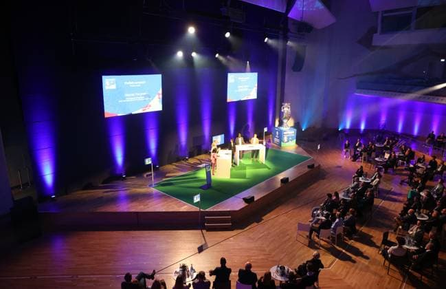13 11 23 Podium Talk Diversity unites Germany, Stuttgart, 13 11 2023, Football, UEFA Euro 2024, Host City Stuttgart, Podium Talk Diversity unites Overview Event Liederhalle Stuttgart
