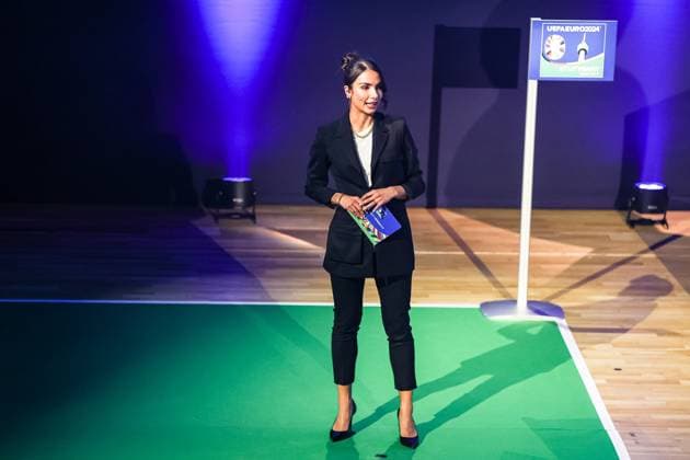 Moderator Lea Wagner Wuerttemberg Football Association Podium talk in the Liederhalle Stuttgart, Diversity unites Euro 2024, 13 11 2023 Wuerttemberg Football Association Podium talk in the Liederhalle Stuttgart, 13 11 2023 Stuttgart Copyright: xEibner-Pressefoto RogerxBuerkex EP RBE