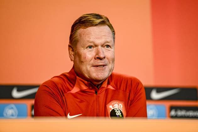 ZEIST, 14-11-2023, KNVB Campus, International football, season 2023 2024, press conference, PK, Pressekonferenz and training of the Dutch National Football Team, Netherlands trainer coach Ronald Koeman Press conference and training Netherlands 14-11-2023  x23165332x Copyright: