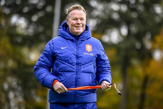 ZEIST, 14-11-2023, KNVB Campus, International football, season 2023 2024, press conference, PK, Pressekonferenz and training of the Dutch National Football Team, Netherlands trainer coach Ronald Koeman Press conference and training Netherlands 14-11-2023  x23166615x Copyright:
