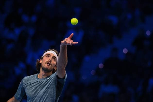 Foto Marco Alpozzi LaPresse 14 Novembre 2023 Torino - Italia - - Tennis Nitto ATP, Tennis Herren Finals - Stefanos TSITSIPAS (GRE) vs Holger RUNE (DEN) Nella foto: Stefanos Tsitsipas (Greece) November 14, 2023 Turin - Italy - Sport - Tennis Nitto ATP Finals - Stefanos TSITSIPAS (GRE) vs Holger RUNE (DEN) In the pic: Stefanos Tsitsipas (Greece)  Copyright: xMarcoxAlpozzi LaPressex