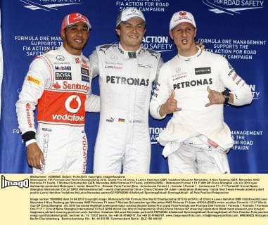 Motorsport, Formula 1, GP China, Rosberg starts from pole position