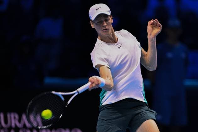 Foto Marco Alpozzi LaPresse 14 Novembre 2023 Torino - Italia - - Tennis Nitto ATP, Tennis Herren Finals - Novak DJOKOVIC (SRB) vs Jannik SINNER (ITA) Nella foto: Jannik Sinner (Italia) November 14, 2023 Turin - Italy - Sport - Tennis Nitto ATP Finals - Novak DJOKOVIC (SRB) vs Jannik SINNER (ITA) In the pic: Jannik Sinner (Italia)  Copyright: xMarcoxAlpozzi LaPressex