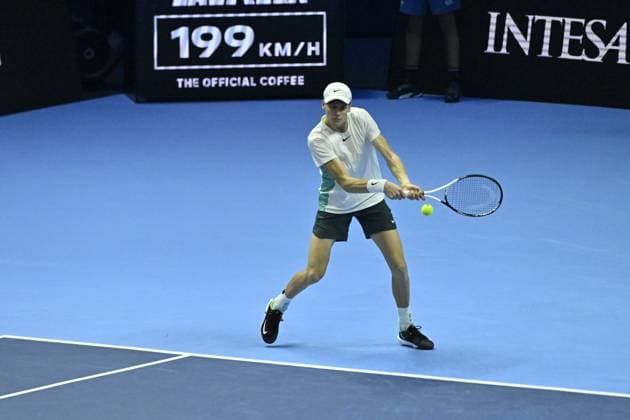 Tennis - Nitto ATP, Tennis Herren Finals Torino 2023 - Jannick Sinner - Italia TENNIS : Nitto Atp Finals Torino 2023 - 14 11 2023 - ChrysleneCaillaud Panoramic 