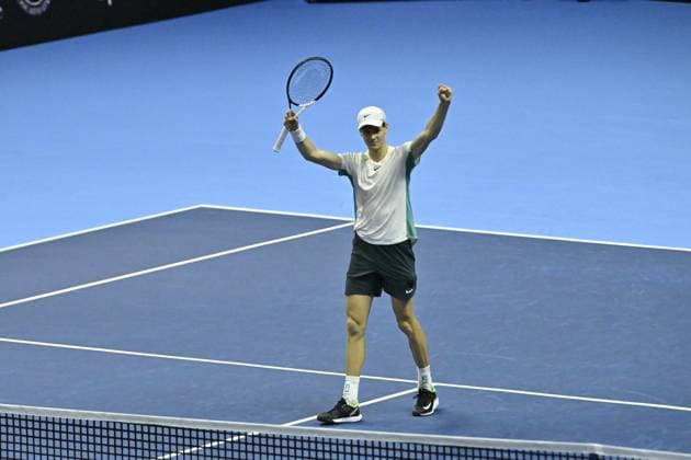 Tennis - Nitto ATP, Tennis Herren Finals Torino 2023 - Jannick Sinner - Italia TENNIS : Nitto Atp Finals Torino 2023 - 14 11 2023 - ChrysleneCaillaud Panoramic 