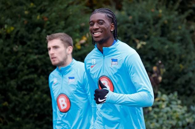 Germany, Berlin, Sportpark, GER, 2 FBL, Hertha BSC, Season 2023 24, Training, Photo Jonjoe Kenny, Kélian Nsona