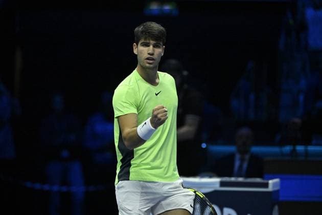 Tennis - Nitto ATP, Tennis Herren Finals Torino 2023 - Carlos Alcaraz - Espagne TENNIS : Nitto Atp Finals Torino 2023 - 15 11 2023 - ChrysleneCaillaud Panoramic 