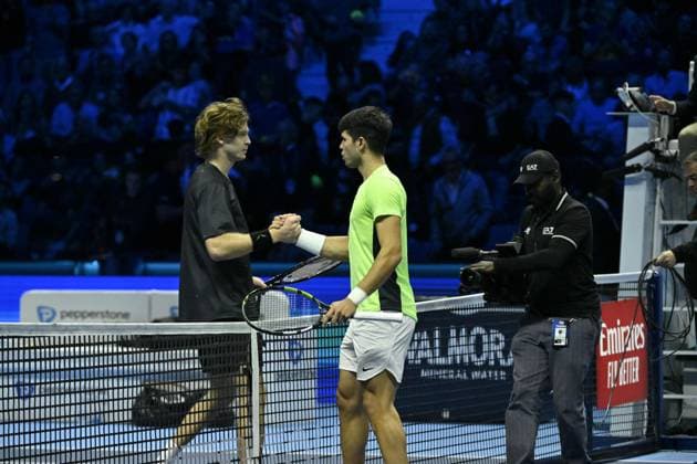 Tennis - Nitto ATP, Tennis Herren Finals Torino 2023 - Carlos Alcaraz - Espagne TENNIS : Nitto Atp Finals Torino 2023 - 15 11 2023 - ChrysleneCaillaud Panoramic 