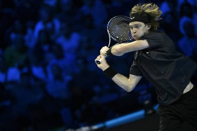 Tennis - Nitto ATP, Tennis Herren Finals Torino 2023 - Andrev Rublev - Russie TENNIS : Nitto Atp Finals Torino 2023 - 15 11 2023 - ChrysleneCaillaud Panoramic 
