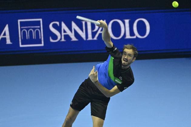 Tennis - Nitto ATP, Tennis Herren Finals Torino 2023 - Daniil Medvedev - Russie TENNIS : Nitto Atp Finals Torino 2023 - 15 11 2023 - ChrysleneCaillaud Panoramic 