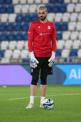 Luka Gugeshashvili, the goalkeeper of Georgia attends the training session before the UEFA European Championship, EM, Europameisterschaft Qualifying match between Georgia and Scotland at the The Boris Paitchadze Dinamo Arena on November 15, 2023 in Tbilisi, Georgia. Tbilisi Boris Paitchadze Dinamo Arena, Akaki Tsereteli Avenue, Didube District, Tbilisi, 0112, Georgia Georgia Copyright: xArturxStabulnieksx 333809
