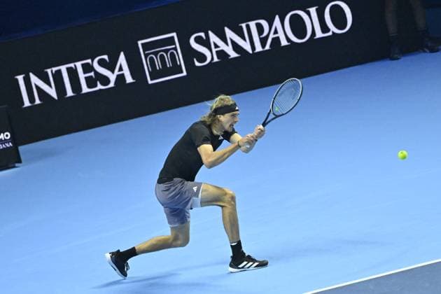 Tennis - Nitto ATP, Tennis Herren Finals Torino 2023 - Alexander Zverev - Allemagne TENNIS : Nitto Atp Finals Torino 2023 - 15 11 2023 - ChrysleneCaillaud Panoramic 