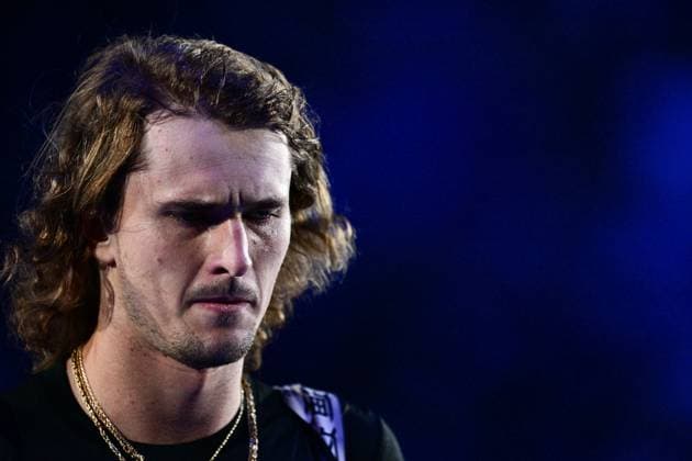 Foto Marco Alpozzi LaPresse 15 Novembre 2023 Torino - Italia - - Tennis Nitto ATP, Tennis Herren Finals - Daniil MEDVEDEV (RUS) vs Alexander ZVEREV (GER) Nella foto: Alexander Zverev (Germany) dopo la sconfitta November 15, 2023 Turin - Italy - Sport - Tennis Nitto ATP Finals - Daniil MEDVEDEV (RUS) vs Alexander ZVEREV (GER) In the pic: Alexander Zverev (Germany) reacts after losing against Daniil Medvedev (Russia)  Copyright: xMarcoxAlpozzi LaPressex