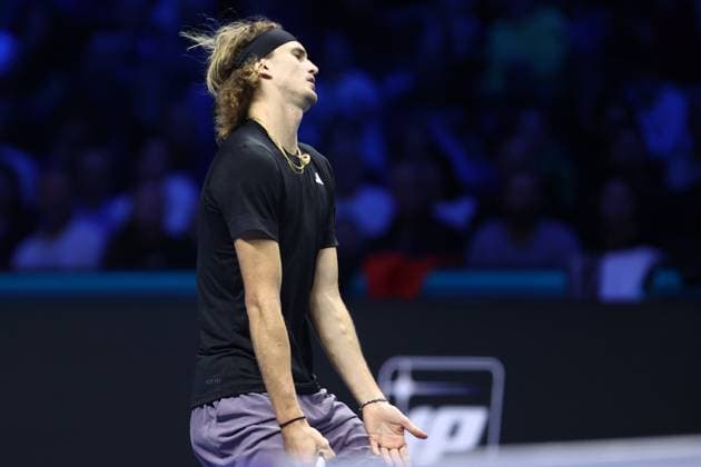 Daniil Medvedev vs Alexander Zverev Alexander Zverev of Germany looks dejected during the Round Robin singles match between Daniil Medvedev of Russia and Alexander Zverev of Germany on Day four of the Nitto ATP, Tennis Herren World Tour Finals at Pala Alpitour on November 15, 2023 in Turin, Italy Torino Pala Alpitour Italy Copyright: xMarcoxCanonierox