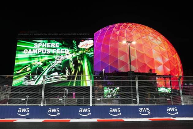 the sphere, illustration during the 2023 Formula 1 Heineken Silver Las Vegas Grand Prix, 21th round of the 2023 Formula One World Championship, WM, Weltmeisterschaft from November 17 to 19, 2023 on the Las Vegas Strip Circuit, in Las Vegas, USA - F1 - LAS VEGAS GRAND PRIX 2023 DPPI Panoramic  00123046_AV6_3012