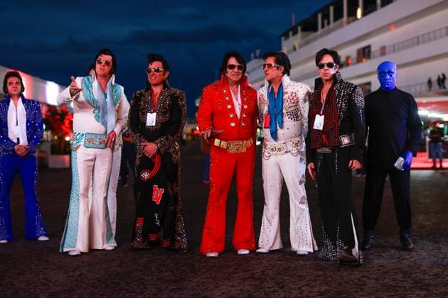 Elvis impersonators, F1 Grand Prix of Las Vegas at Las Vegas Strip Circuit on November 15, 2023 in Las Vegas, United States of America Photo by HOCH ZWEI Las Vegas United States of America
