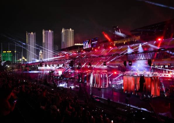 LAS VEGAS - Journey during the opening ceremony prior to the Formula 1 Grand Prix at the Las Vegas Strip Circuit. ANP SEM VAN DER WAL F1 Grand Prix of Las Vegas - Previews 2022 23 xVIxANPxSportx xxANPxIVx 483994131 originalFilename: 483994131.jpg