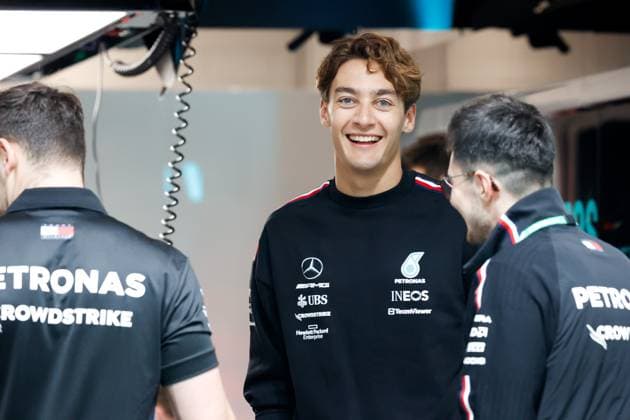 63 George Russell GBR, Mercedes AMG Petronas F1 Team , F1 Grand Prix of Las Vegas at Las Vegas Strip Circuit on November 15, 2023 in Las Vegas, United States of America Photo by HOCH ZWEI Las Vegas United States of America