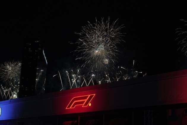 FORMULA 1 HEINEKEN SILVER LAS VEGAS GRAND PRIX 2023 15 11 2023, Las Vegas Street Circuit, Las Vegas, FORMULA 1 HEINEKEN SILVER LAS VEGAS GRAND PRIX 2023 ,in the picture fireworks over the paddock in Las Vegas nordphotoxGmbHx xBratic nph00250