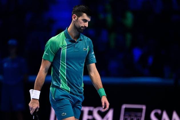 Foto Marco Alpozzi LaPresse 16 Novembre 2023 Torino - Italia - - Tennis Nitto ATP, Tennis Herren Finals - Novak DJOKOVIC (SRB) vs Hubert HURKACZ (POL) Nella foto: Novak Djokovic (Serbia) November 16, 2023 Turin - Italy - Sport - Tennis Nitto ATP Finals - Novak DJOKOVIC (SRB) vs Hubert HURKACZ (POL) In the pic: Novak Djokovic (Serbia)  Copyright: xMarcoxAlpozzi LaPressex