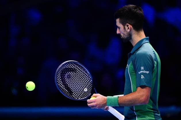 Foto Marco Alpozzi LaPresse 16 Novembre 2023 Torino - Italia - - Tennis Nitto ATP, Tennis Herren Finals - Novak DJOKOVIC (SRB) vs Hubert HURKACZ (POL) Nella foto: Novak Djokovic (Serbia) November 16, 2023 Turin - Italy - Sport - Tennis Nitto ATP Finals - Novak DJOKOVIC (SRB) vs Hubert HURKACZ (POL) In the pic: Novak Djokovic (Serbia)  Copyright: xMarcoxAlpozzi LaPressex