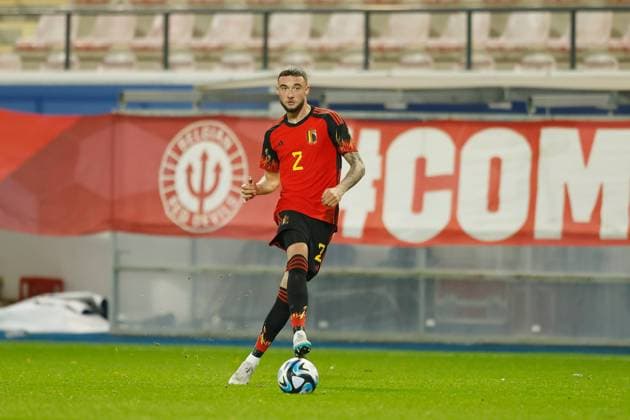 Zeno Debast (BEL), NOVEMBER 15, 2023 - Football Soccer : FIFA International Friendly, Länderspiel, Nationalmannschaft match between Belgium - Serbia at the Den Dreef Stadium in Heverlee, Belgium. Noxthirdxpartyxsales  (235831327)