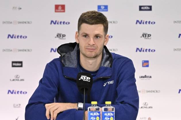 Tennis - Nitto ATP, Tennis Herren Finals Torino 2023 - Hubert Hurkacz - press conference, PK, Pressekonferenz - Pologne TENNIS : Nitto Atp Finals Torino 2023 - 16 11 2023 - ChrysleneCaillaud Panoramic 