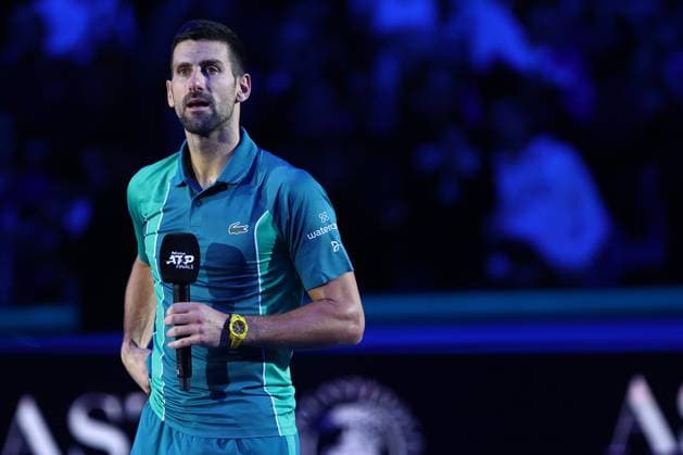 Novak Djokovic vs Hubert Hurkacz Novak Djokovic of Serbia looks on during the Round Robin singles match between Novak Djokovic of Serbia and Hubert Hurkacz of Poland on Day five of the Nitto ATP, Tennis Herren World Tour Finals. Torino Pala Alpitour Italy Copyright: xMarcoxCanonierox