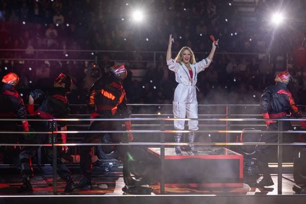 Las Vegas F1 GP 2023 - Wednesday Kylie Minogue show during the opening ceremony at Formula 1 Heineken Silver Las Vegas Grand Prix on Nov 15, 2023 in Las Vegas, USA. Las Vegas United States  Copyright: xRobertxSzaniszlox originalFilename:szaniszlo-notitle231116_npEbu.jpg