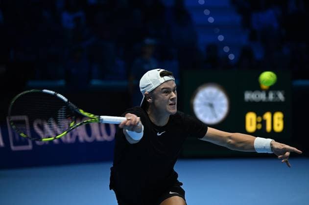IPP20231116 Tennis: Nitto ATP, Tennis Herren Finals 2023 in Turin, Holger Rune (Verwendung nur in Deutschland - GERMANY ONLY) *** IPP20231116 Tennis Nitto ATP Finals 2023 in Turin, Holger Rune Use only in Germany GERMANY ONLY 