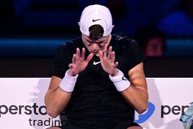 Foto Marco Alpozzi LaPresse 16 Novembre 2023 Torino - Italia - - Tennis Nitto ATP, Tennis Herren Finals - Jannik SINNER (ITA) ) vs Holger RUNE (DEN) Nella foto:Holger Rune (Denmark) November 16, 2023 Turin - Italy - Sport - Tennis Nitto ATP Finals - Jannik SINNER (ITA) ) vs Holger RUNE (DEN) In the pic: Holger Rune (Denmark)  Copyright: xMarcoxAlpozzi LaPressex