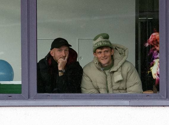 Soccer, Men, Season 2023 24, Test match, Hertha BSC VSG Altglienicke, f l Toni Leistner Hertha BSC , Fabian Reese Hertha BSC , 16 11 2023, Copyright: xSebastianxRäppold MatthiasxKochx