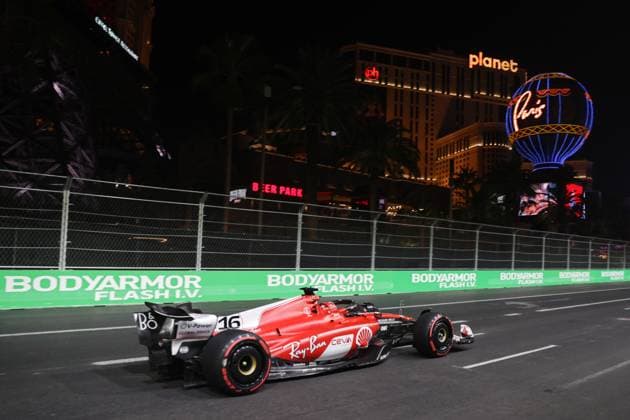 F1 Las Vegas Grand Prix 2023 Practice 2 Charles Leclerc of Ferrari during second practice ahead of the Formula 1 Las Vegas Grand Prix at Las Vegas Strip Circuit in Las Vegas, United States on November 17, 2023. Las Vegas United States  Copyright: xJakubxPorzyckix originalFilename:porzycki-f1lasveg231117_npne0.jpg