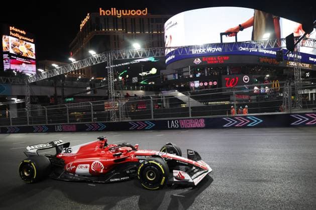 F1 Las Vegas Grand Prix 2023 Practice 2 Charles Leclerc of Ferrari during second practice ahead of the Formula 1 Las Vegas Grand Prix at Las Vegas Strip Circuit in Las Vegas, United States on November 17, 2023. Las Vegas United States  Copyright: xJakubxPorzyckix originalFilename:porzycki-f1lasveg231117_npwTa.jpg