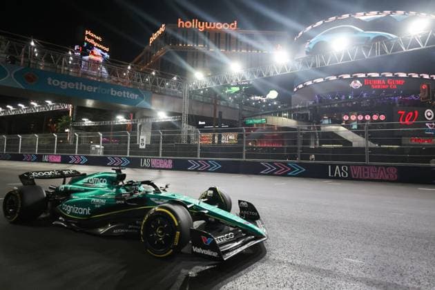 F1 Las Vegas Grand Prix 2023 Practice 2 Lance Stroll of Aston Martin Aramco during second practice ahead of the Formula 1 Las Vegas Grand Prix at Las Vegas Strip Circuit in Las Vegas, United States on November 17, 2023. Las Vegas United States  Copyright: xJakubxPorzyckix originalFilename:porzycki-f1lasveg231117_npUZd.jpg