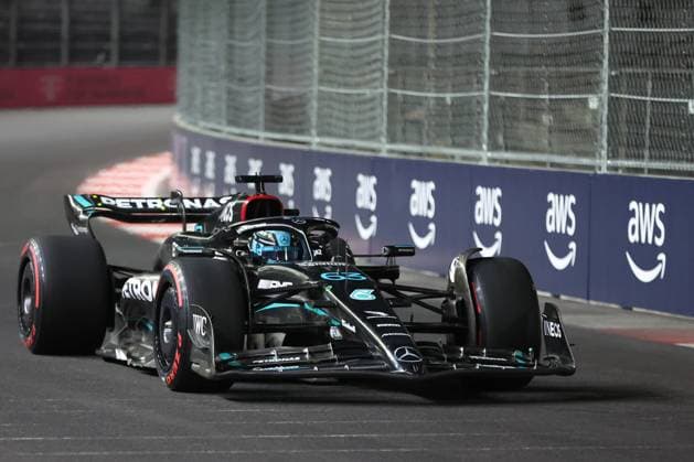 George Russell Mercedes AMG , 2 Free Practice, Las Vegas Grand Prix, Motorsport, Men, Formula 1, 17 11 2023 Las Vegas Nevada USA Copyright: xkolbert-press ChristianxKolbertx