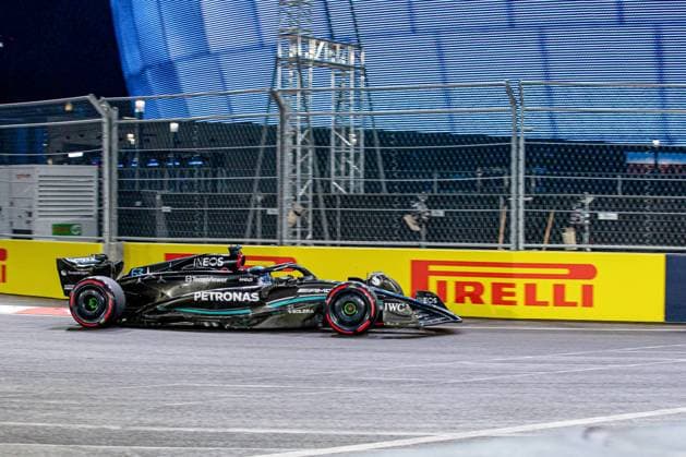 November 17, 2023, Las Vegas, Nevada, USA: George Russell (GBR) Mercedes W14 E Performance..during FORMULA 1 HEINEKEN SILVER LAS VEGAS GRAND PRIX 2023 - Nov 17 to 19 2023 Las Vega, Nevada, USA Las Vegas USA - ZUMAm217 20231117_zsp_m217_021 Copyright: xAlessioxDexMarcox