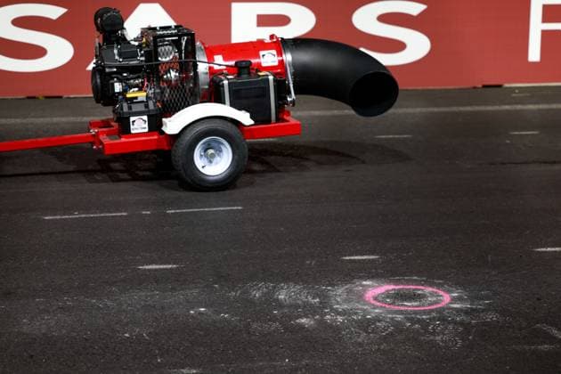 A detailed view of a drain on the track, F1 Grand Prix of Las Vegas at Las Vegas Strip Circuit on November 17, 2023 in Las Vegas, United States of America Photo by HOCH ZWEI Las Vegas United States of America