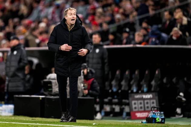 231117 Head coach Kasper Hjulmand of Denmark during the UEFA Euro Qualifier football match between Denmark and Slovenia on November 17, 2023 in Copenhagen Photo Petter Arvidson BILDBYRAN code PA PA0689 fotboll football soccer fotball em kval uefa euro qualifier emkval em kvalifisering denmark slovenia bbeng  Copyright: PETTERxARVIDSON BB231117PA088