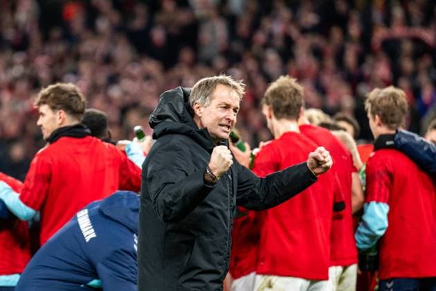 Danmark - Slovenien, EM-kvalifikation, fodbold Copenhagen, Denmark. 17th, November 2023. Head coach Kasper Hjulmand of Denmark seen after the UEFA EURO, EM, Europameisterschaft,Fussball 2024 qualification match between Denmark and Slovenia at Parken in Copenhagen. Copenhagen Denmark  Copyright: xGonzalesxPhoto FrederikkexJensenx