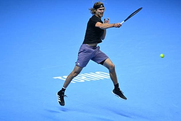 Nitto ATP, Tennis Herren Finals - Turin Alexander Zverev (GER) during his third round match at the 2023 Nitto ATP Finals in Turin, Italy on November 17, 2023. Photo by Corinne Dubreuil ABACAPRESS.COM Turin Italy  Copyright: xDubreuilxCorinne ABACAx