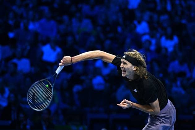 Nitto ATP, Tennis Herren Finals - Turin Alexander Zverev (GER) during his third round match at the 2023 Nitto ATP Finals in Turin, Italy on November 17, 2023. Photo by Corinne Dubreuil ABACAPRESS.COM Turin Italy  Copyright: xDubreuilxCorinne ABACAx