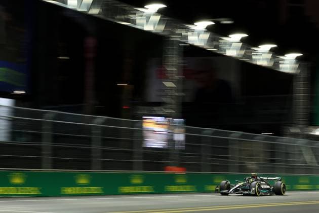 17th November 2023; Las Vegas, Nevada, USA. F1 Grand Prix of USA, Las Vegas; Practice Sessions; Lewis Hamilton of Mercedes during Free Practice 3  ActionPlus12577196 ShaunxBrooks