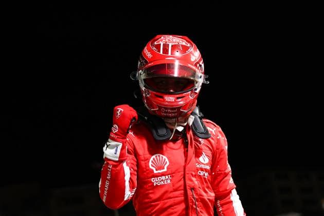 F1 Las Vegas Grand Prix 2023 Qualifying Charles Leclerc of Ferrari after qualifying ahead of the Formula 1 Las Vegas Grand Prix at Las Vegas Strip Circuit in Las Vegas, United States on November 18, 2023. Las Vegas United States  Copyright: xJakubxPorzyckix originalFilename:porzycki-f1lasveg231118_nprEE.jpg