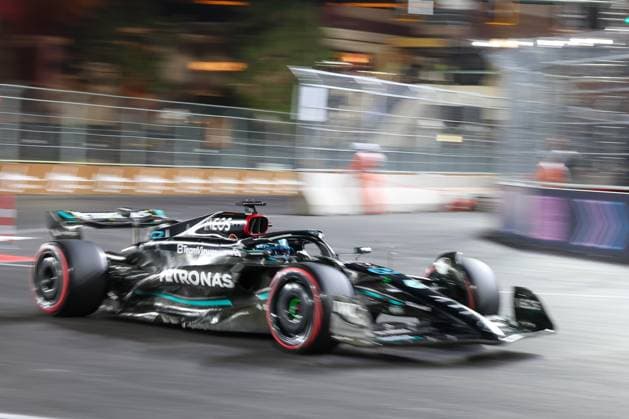 George Russell Mercedes AMG , Qualifying, Las Vegas Grand Prix, Motorsport, Men, Formula 1, 18 11 2023 Las Vegas Nevada USA Copyright: xkolbert-press ChristianxKolbertx