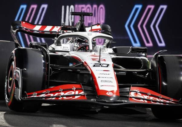 LAS VEGAS - Kevin Magnussen (Haas F1 Team) during qualifying prior to the Las Vegas Formula 1 Grand Prix at the Las Vegas Strip Circuit in Nevada. ANP SEM VAN DER WAL F1 Grand Prix of Las Vegas - Qualifying 2022 23 xVIxANPxSportx xxANPxIVx 484162414 originalFilename: 484162414.jpg